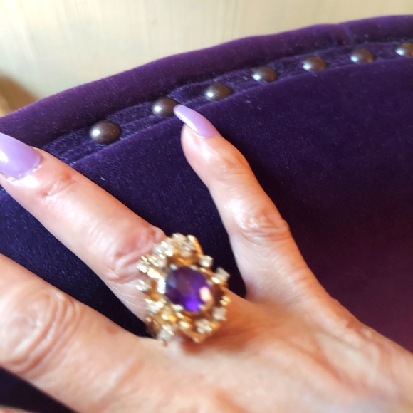 ๐14K Amethyst and diamond ring๐ - Picture 12 of 16